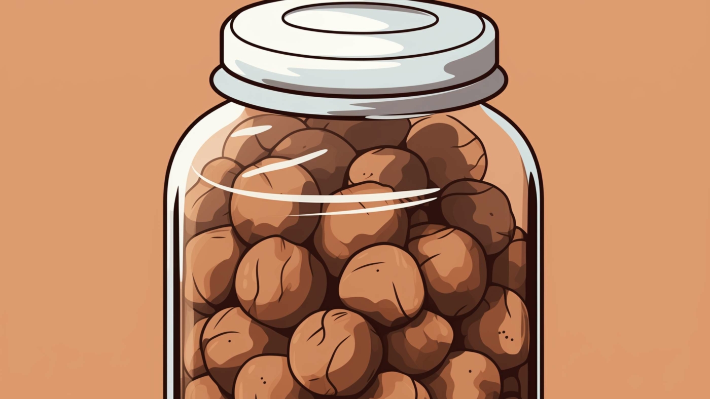 Indacloud. A Image Of Brown Cotton Balls In A Vaccum Sealed Jar 7Dcff061 6B03 4Ae0 A2C0 6Eaf93Ff8926